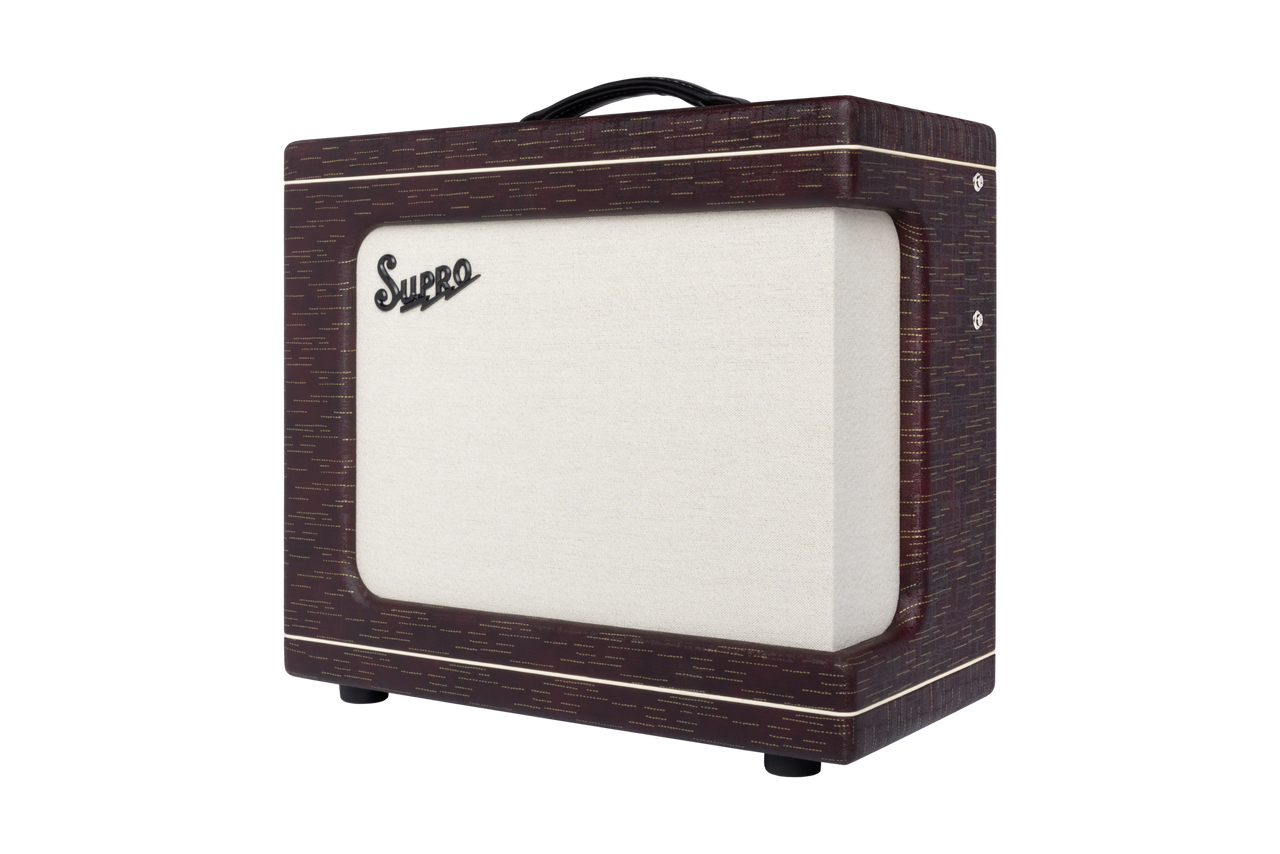 Supro Delegate 1x12 - 25W Combo w/ Reverb - Burgundy Gold Scandia (1620RCBUR) | Musician Madness
