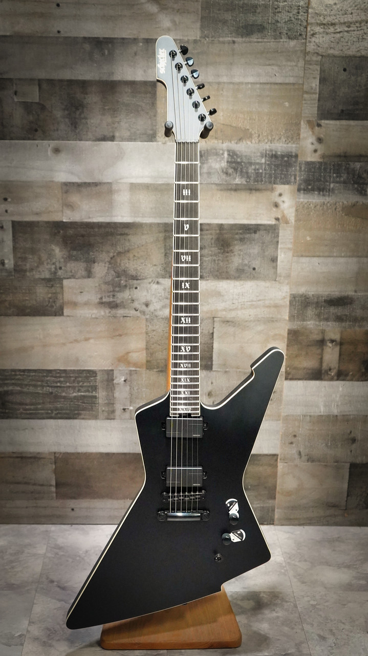 Schecter E-1 SLS Evil Twin – Satin Black Electric Guitar (1343