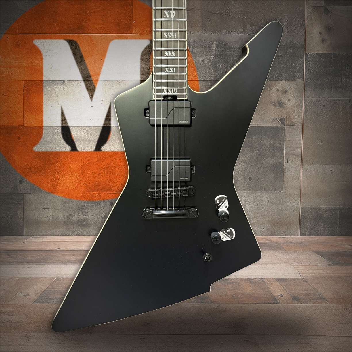 Schecter E-1 SLS Evil Twin - Satin Black Electric Guitar (1343)