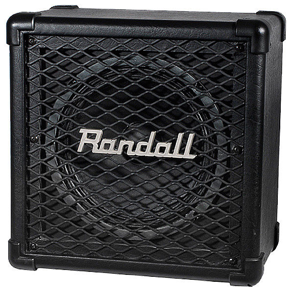 Randall RG8 mini guitar cabinet featuring a compact 1x8 design, 35-watt power handling, rugged Randall construction, and tight, focused tonal response.