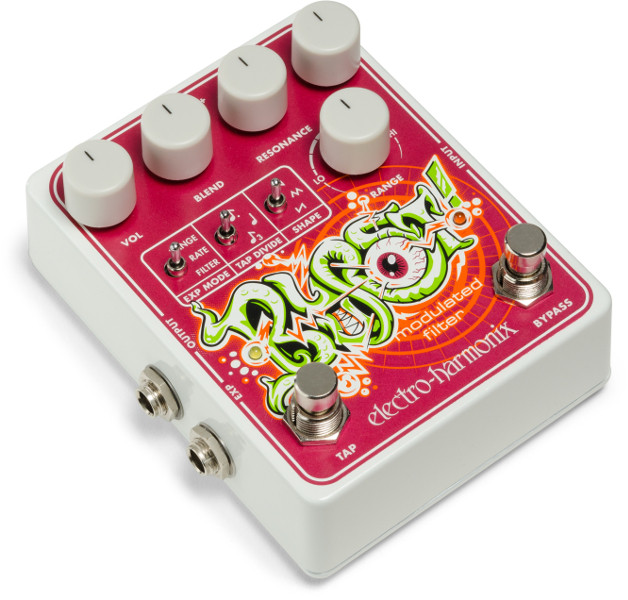 Electro-Harmonix Blurst Modulated Filter pedal featuring LFO-based modulation, resonance control, tap tempo capability, expression pedal input, and rich filter sweeps designed for guitar and bass.
