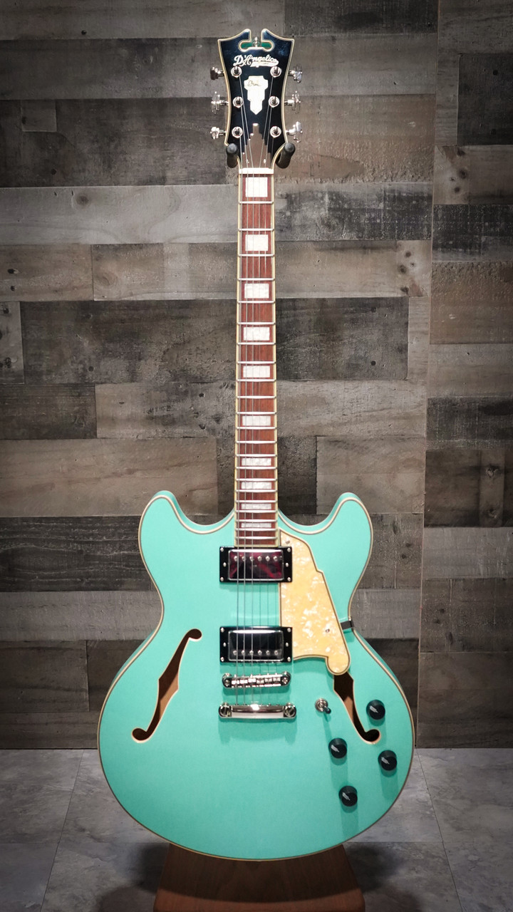 D'Angelico Premier DC Semi-Hollow Electric Guitar - Surf Green