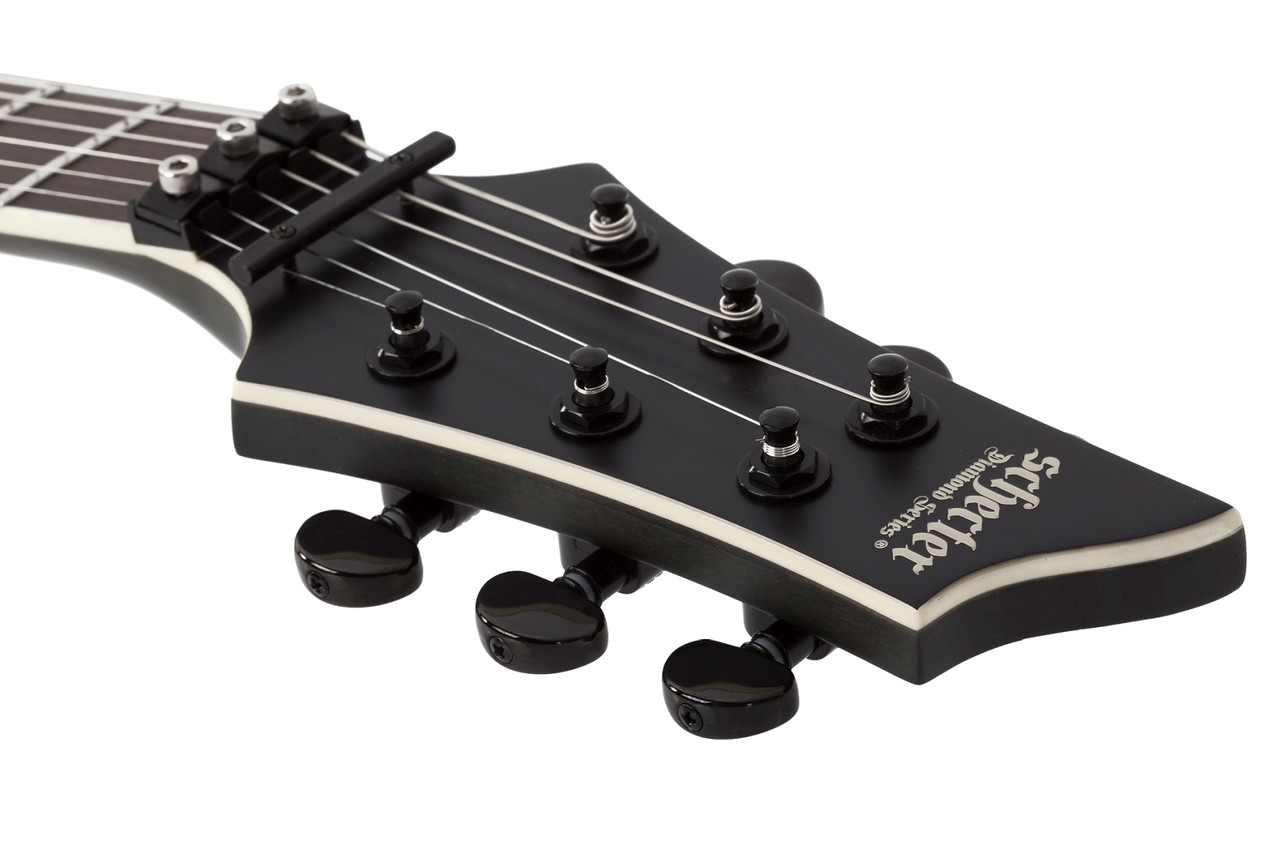 Schecter C-1 FR S SLS Elite Evil Twin Electric Guitar - Satin Black (1348) | Musician Madness
