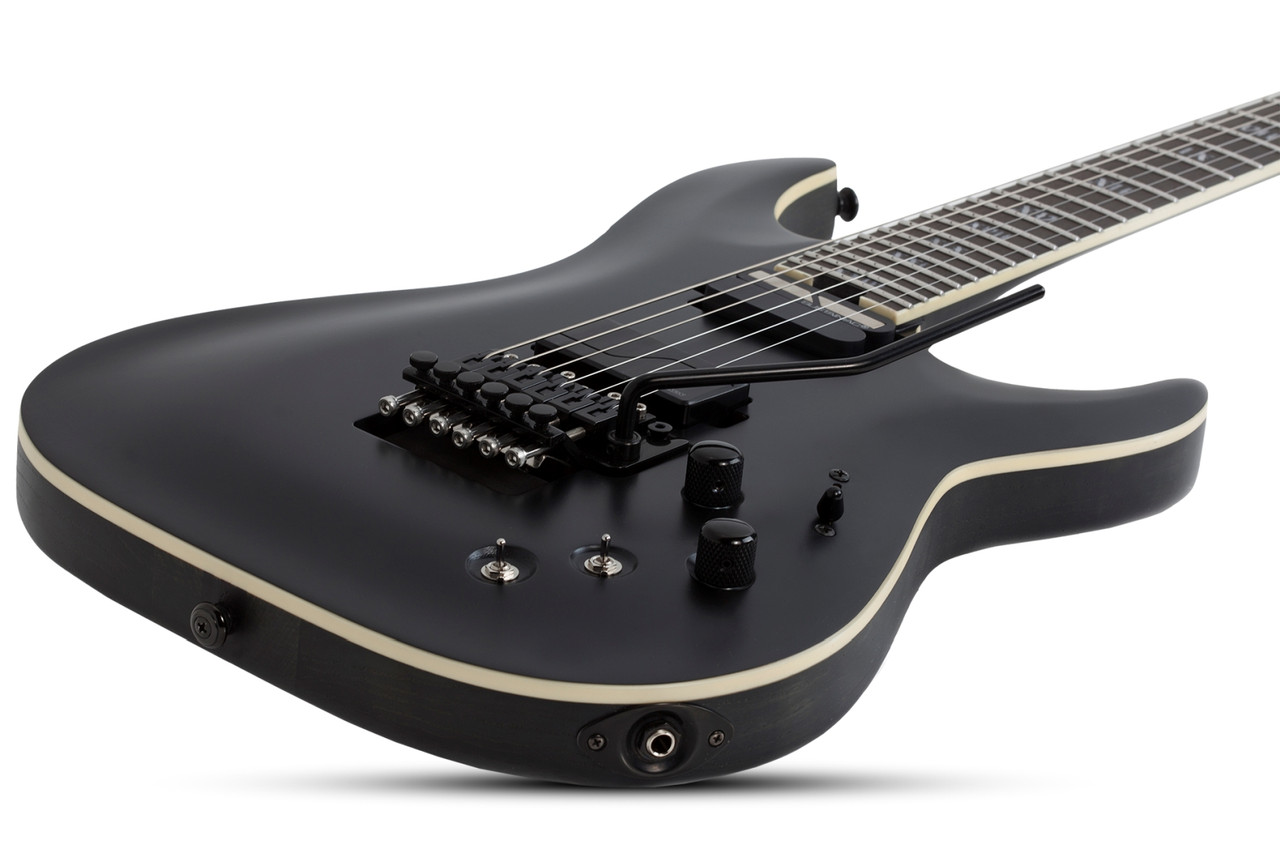 Schecter C-1 FR S SLS Elite Evil Twin Electric Guitar - Satin Black (1348) | Musician Madness