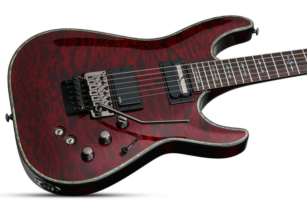 Shop the Schecter Hellraiser C-1 FR S Electric Guitar in Black Cherry (1826) at Musician Madness. Sustainiac power, Floyd Rose stability, fast shipping.