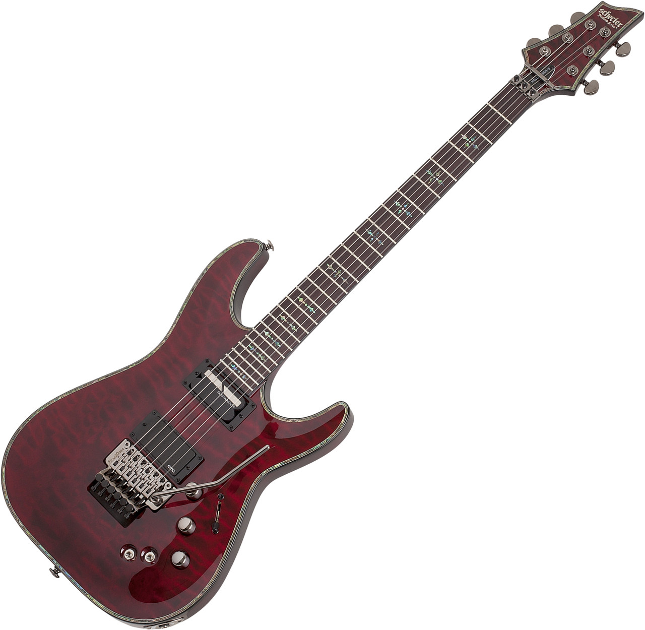Shop the Schecter Hellraiser C-1 FR S Electric Guitar in Black Cherry (1826) at Musician Madness. Sustainiac power, Floyd Rose stability, fast shipping.