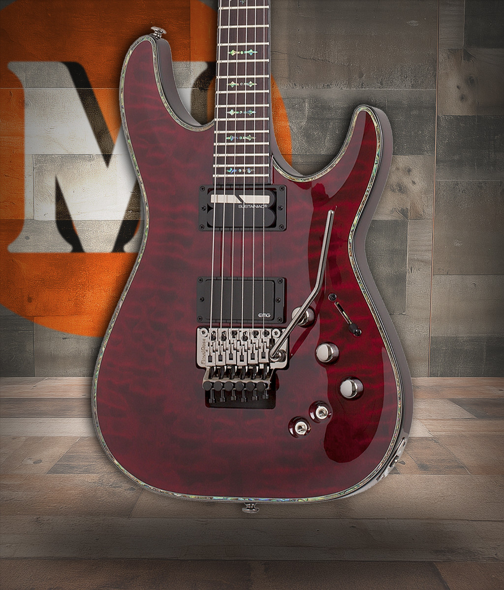 Shop the Schecter Hellraiser C-1 FR S Electric Guitar in Black Cherry (1826) at Musician Madness. Sustainiac power, Floyd Rose stability, fast shipping.