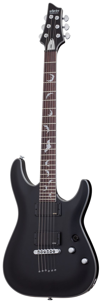 Schecter Damien Platinum-6 Electric Guitar - Satin Black (1181) | Musician Madness