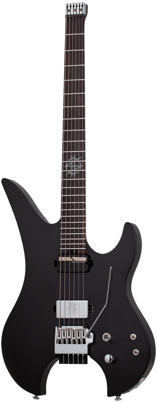Schecter Synyster Gates Custom-6 TR-S Headless Electric Guitar - Satin Black (2115) | Musician Madness