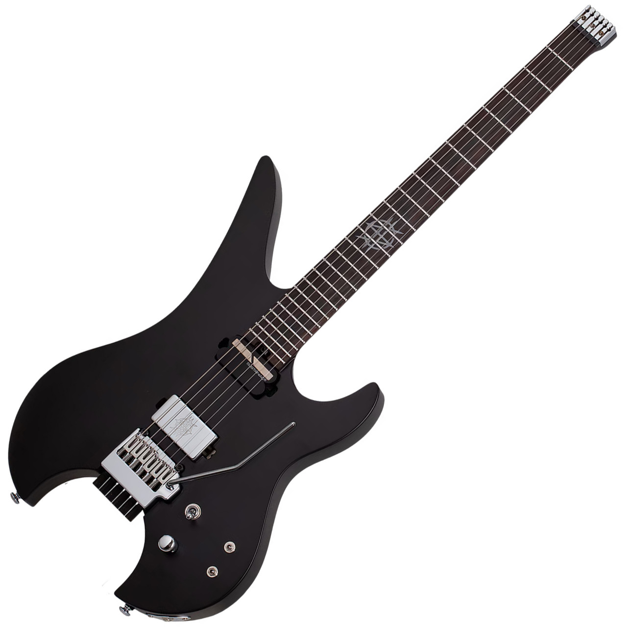 Schecter Synyster Gates Custom-6 TR-S Headless Electric Guitar - Satin Black (2115) | Musician Madness