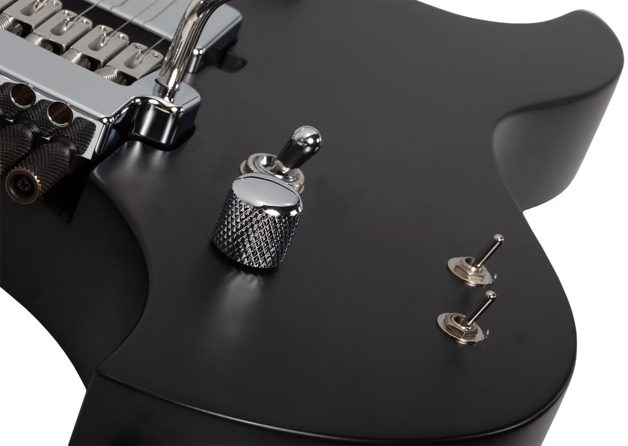 Schecter Synyster Gates Custom-6 TR-S Headless Electric Guitar - Satin Black (2115) | Musician Madness