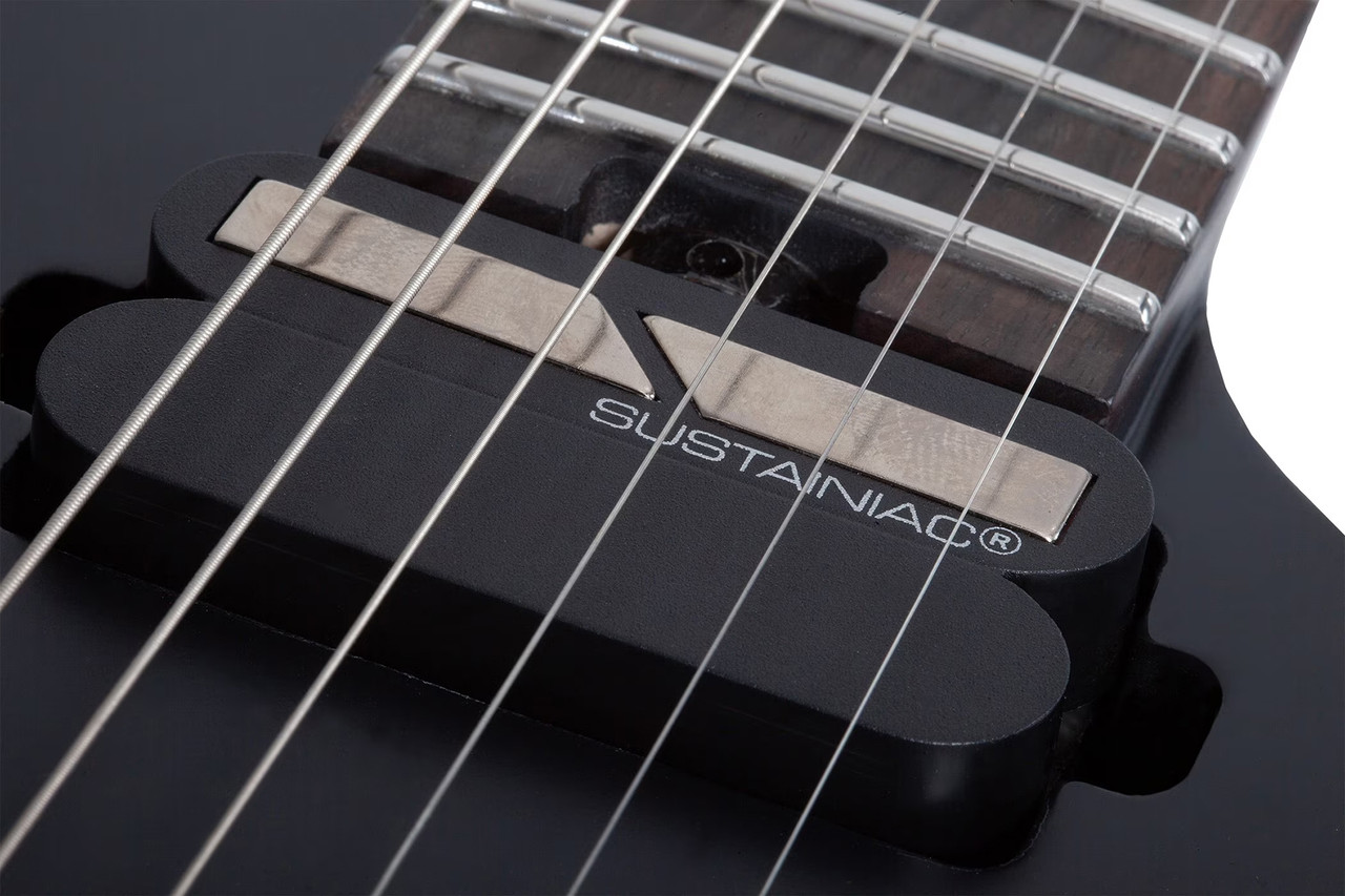 Schecter Synyster Gates Custom-6 TR-S Headless Electric Guitar - Satin Black (2115) | Musician Madness