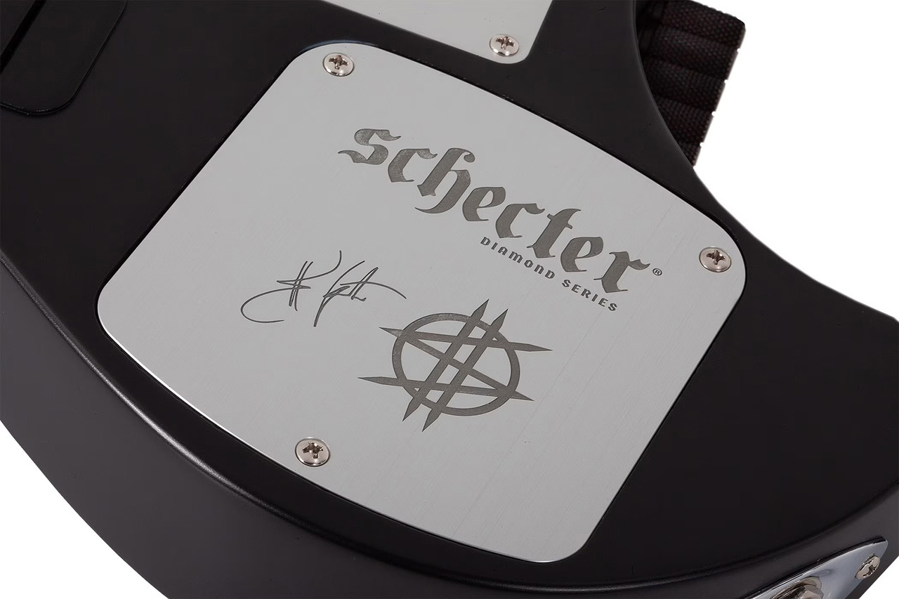 Schecter Synyster Gates Custom-6 TR-S Headless Electric Guitar - Satin Black (2115) | Musician Madness