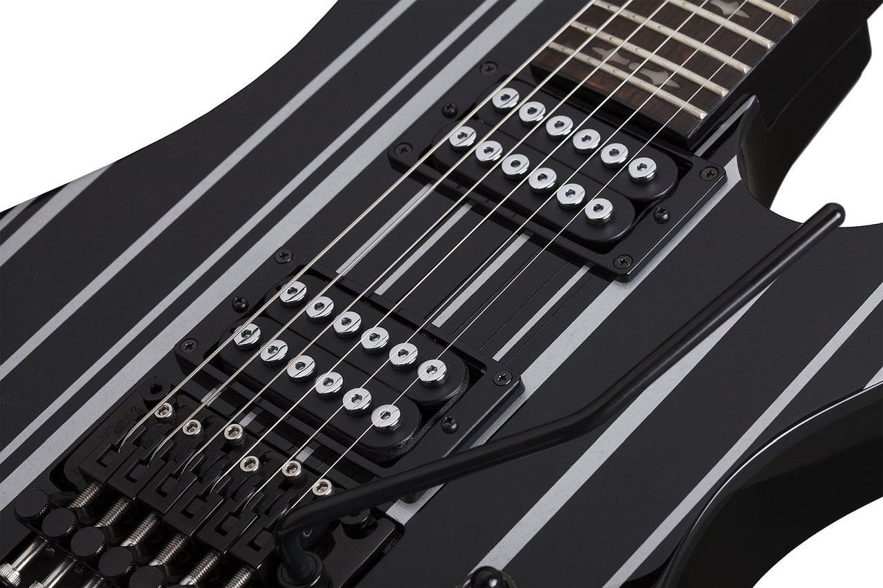 Schecter Synyster Standard Electric Guitar - Gloss Black w/ Silver Pinstripes (1739) | Musician Madness