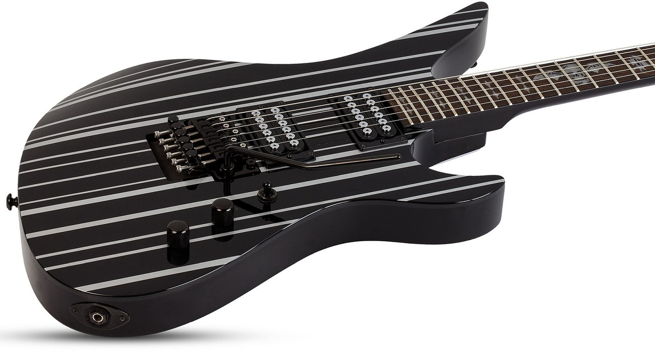 Schecter Synyster Standard Electric Guitar - Gloss Black w/ Silver Pinstripes (1739) | Musician Madness
