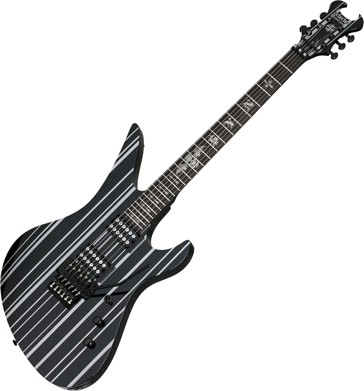Schecter Synyster Standard Electric Guitar - Gloss Black w/ Silver Pinstripes (1739) | Musician Madness