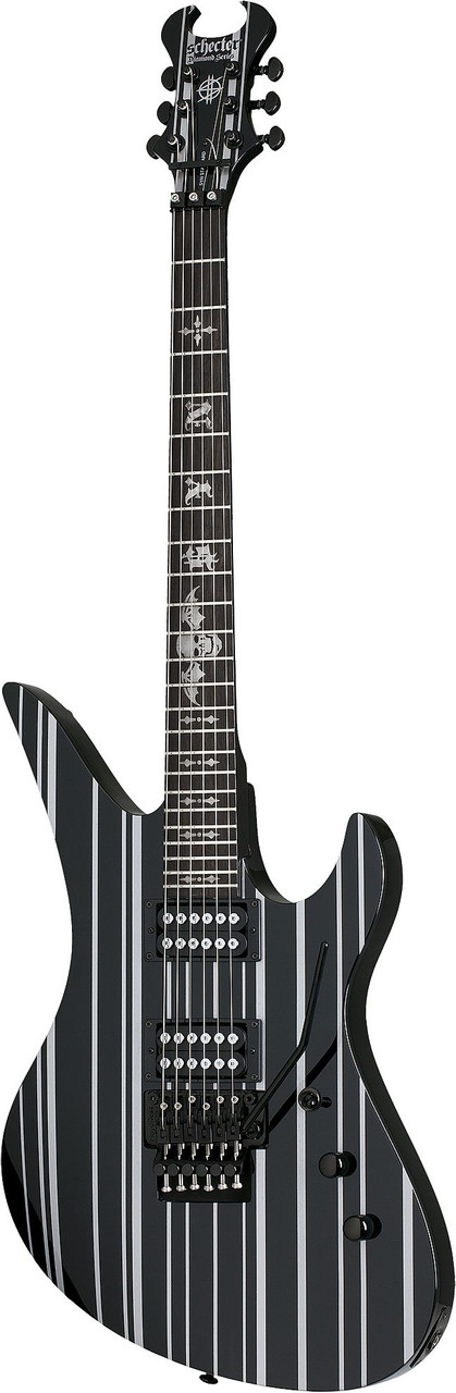 Schecter Synyster Standard Electric Guitar - Gloss Black w/ Silver Pinstripes (1739) | Musician Madness