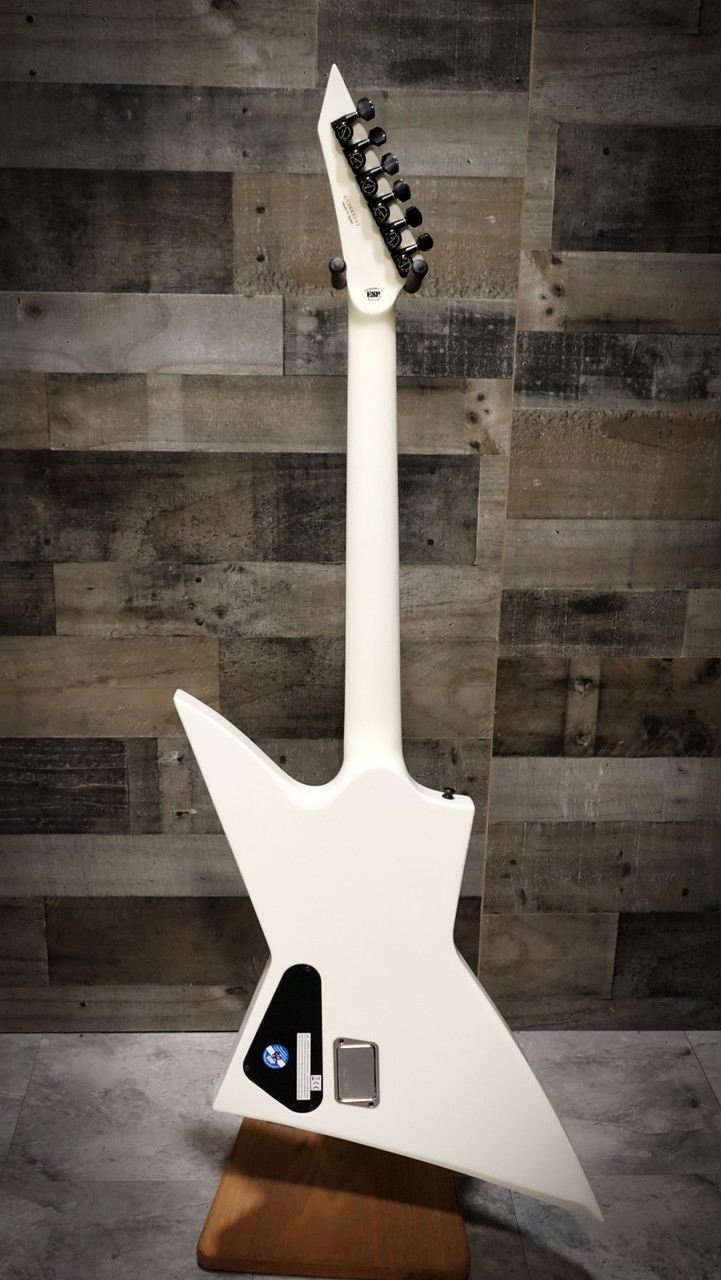 Shop the ESP E-II EX NT Electric Guitar in Snow White (EIIEXNTSW) at Musician Madness. Japan-made quality, neck-thru sustain, and aggressive style.