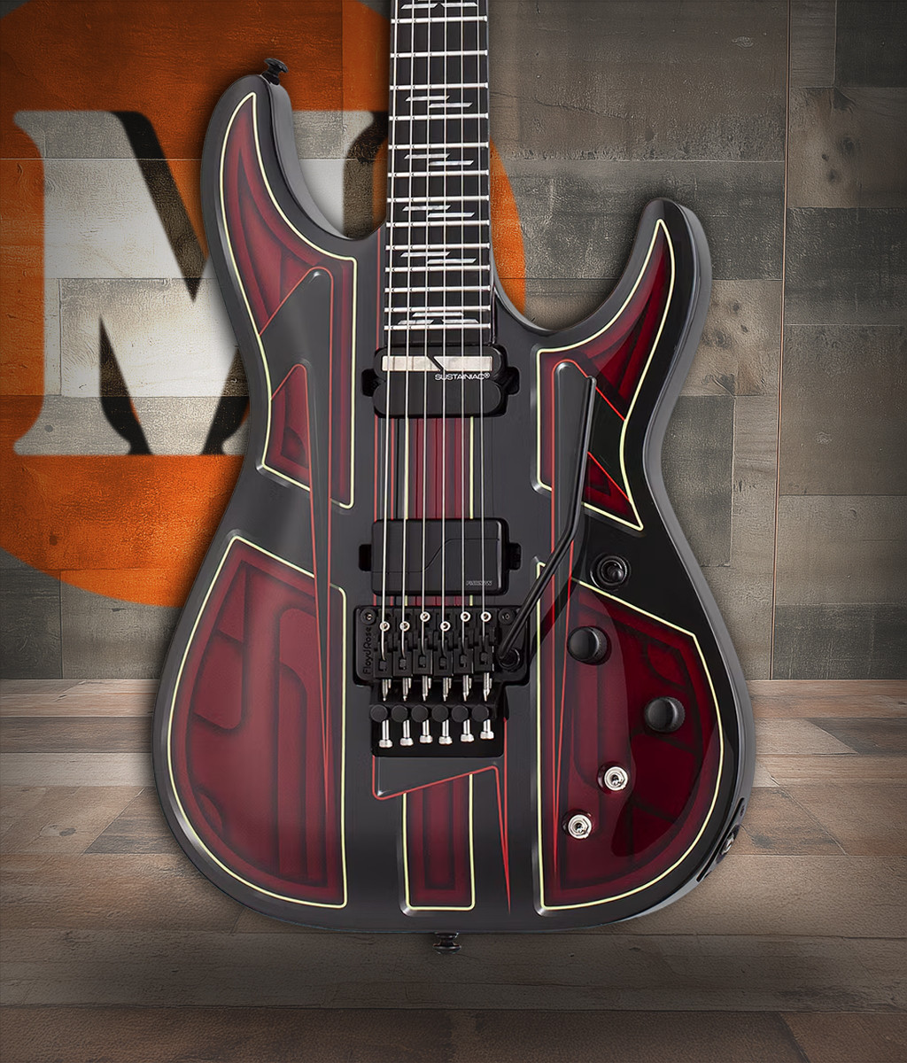 Schecter C-1 FR-S Przym Vespid Electric Guitar - Metallic Red (927