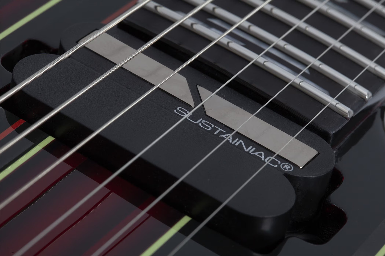 Schecter C-1 FR-S Przym Vespid Electric Guitar - Metallic Red (927) | Musician Madness