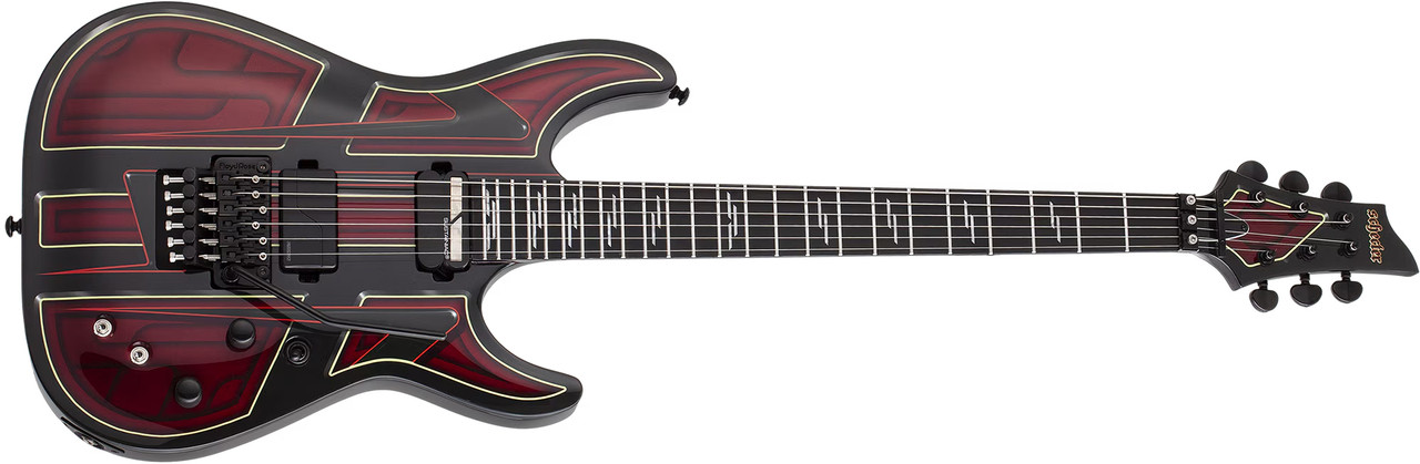 Schecter C-1 FR-S Przym Vespid Electric Guitar - Metallic Red (927) | Musician Madness