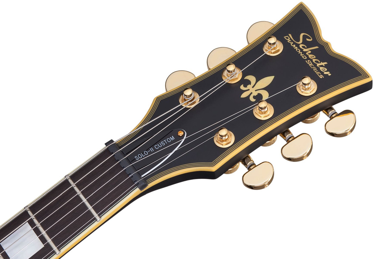 Schecter Solo-II Custom Electric Guitar - Aged Black Satin (658) | Musician Madness