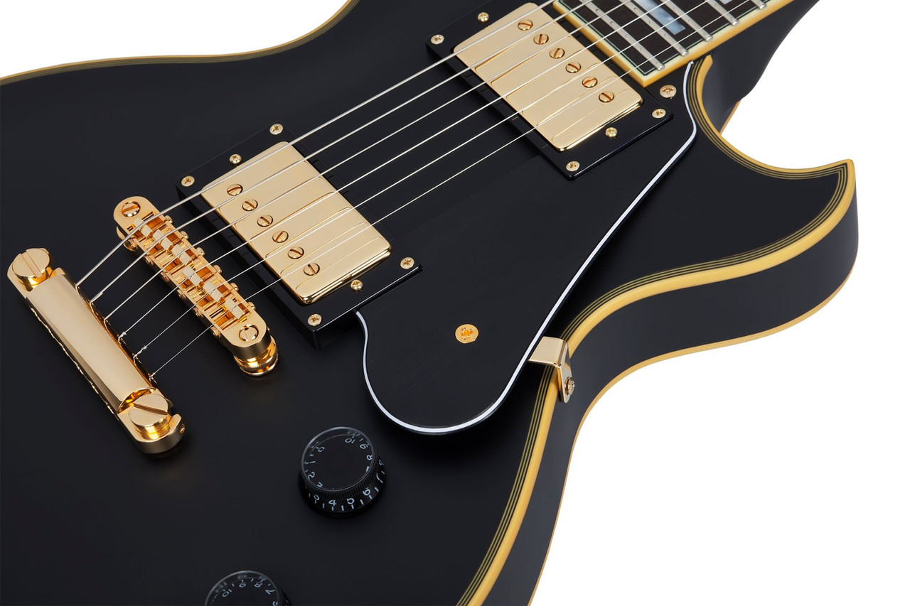 Schecter Solo-II Custom Electric Guitar - Aged Black Satin (658) | Musician Madness