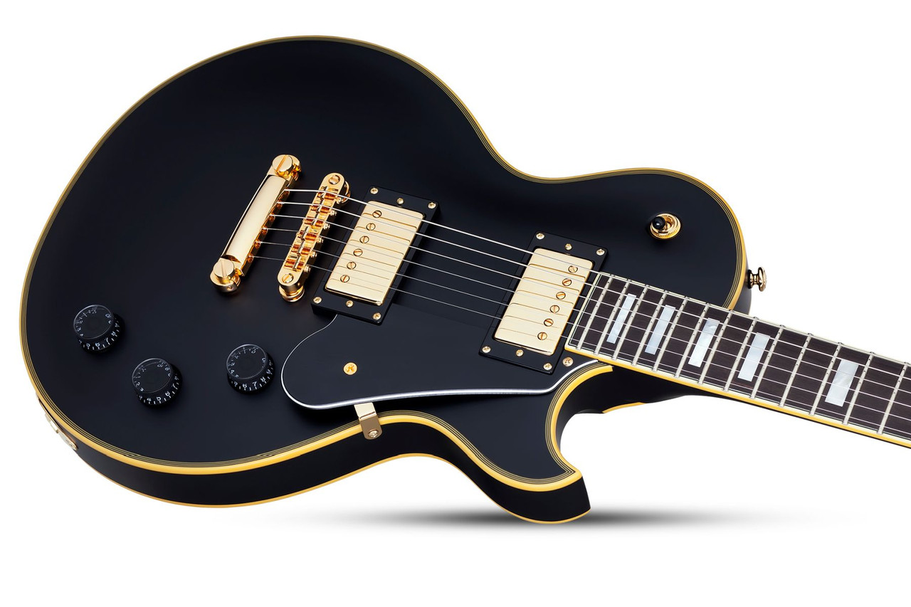 Schecter Solo-II Custom Electric Guitar - Aged Black Satin (658) | Musician Madness