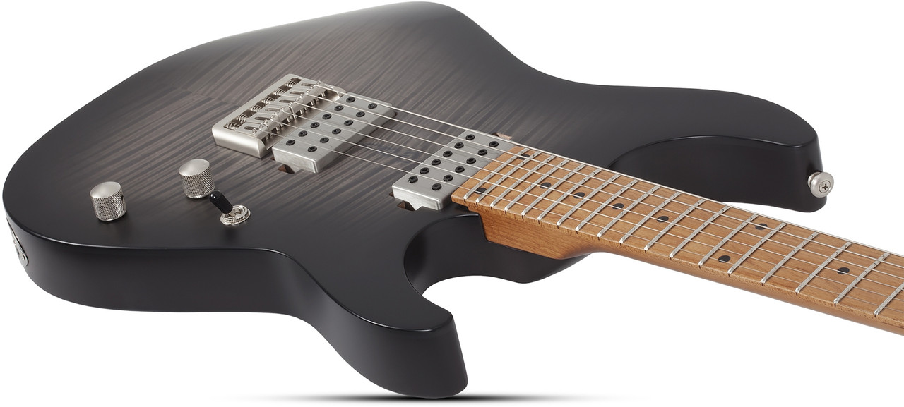 Schecter C-1 Standard Plus Electric Guitar - Transparent Black Burst (3936) | Musician Madness