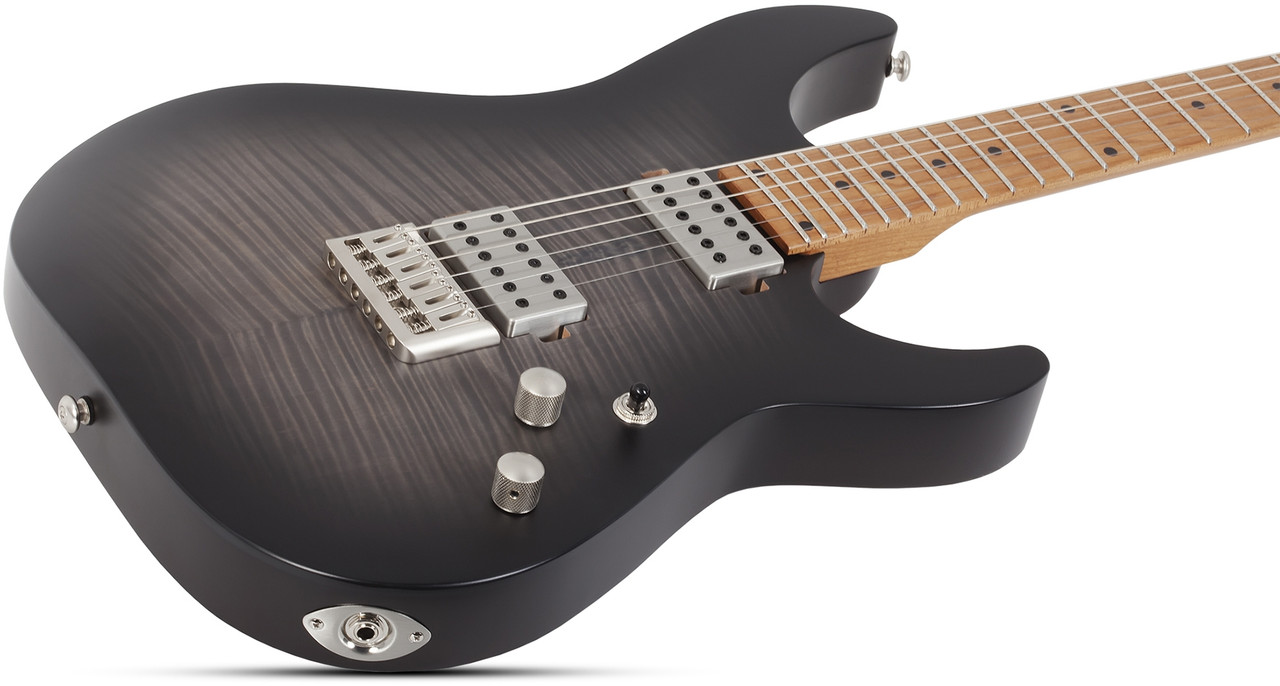 Schecter C-1 Standard Plus Electric Guitar - Transparent Black Burst (3936) | Musician Madness