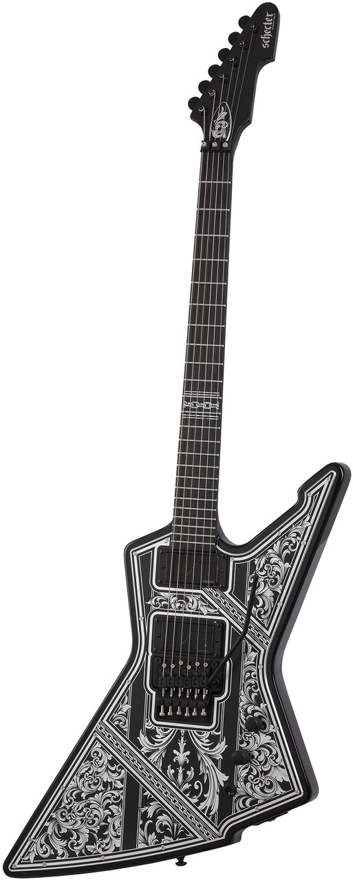 Schecter E-1 FR Przym Palladium Electric Guitar - Gloss Black (924) | Musician Madness