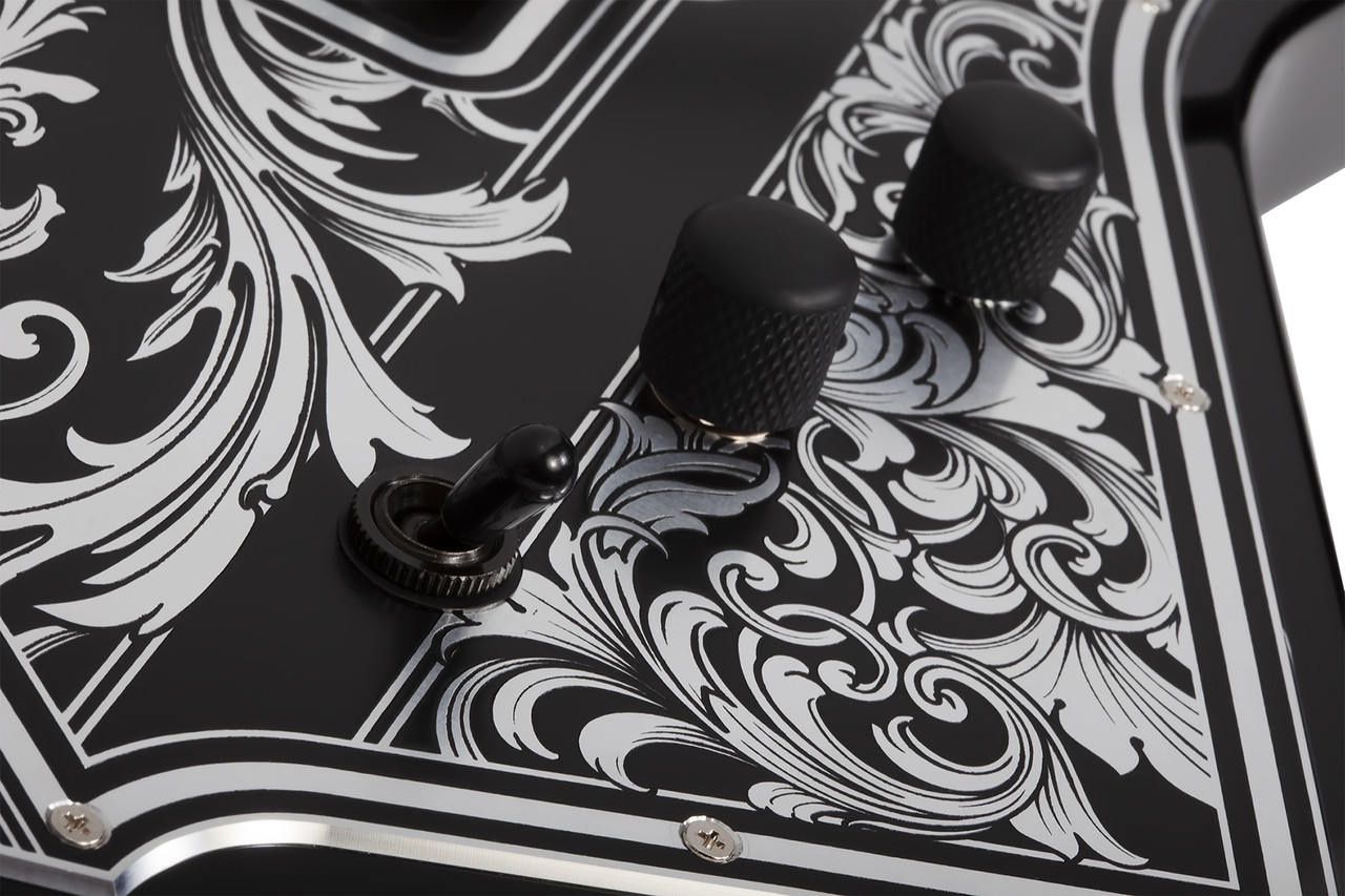 Schecter E-1 FR Przym Palladium Electric Guitar - Gloss Black (924) | Musician Madness
