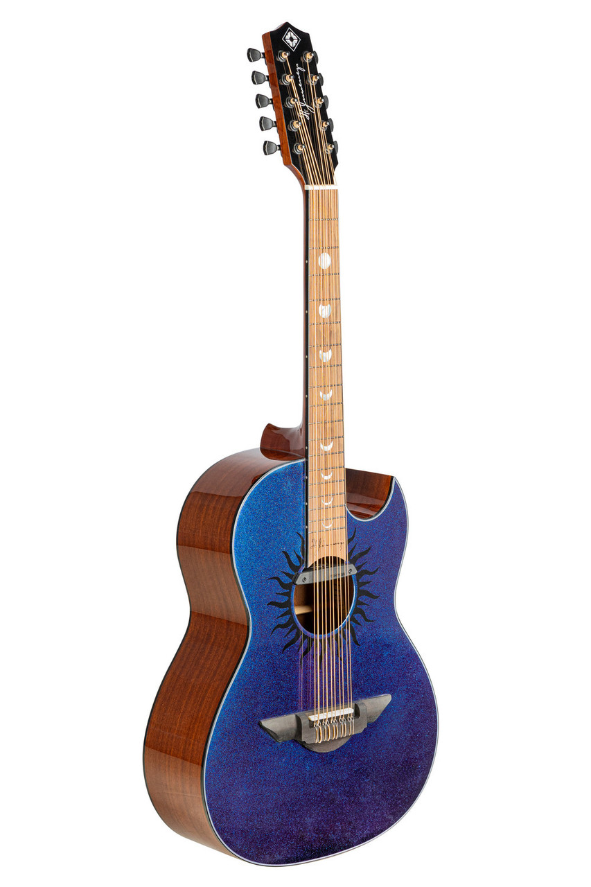 Shop the H. Jimenez Glossy Color-Changing Sparkle Bajo Quinto Cutaway Electric w/ Hardwood Case B-Stock (LBQ1GXE-AB) at Musician Madness. Stage-ready tone and standout finish.