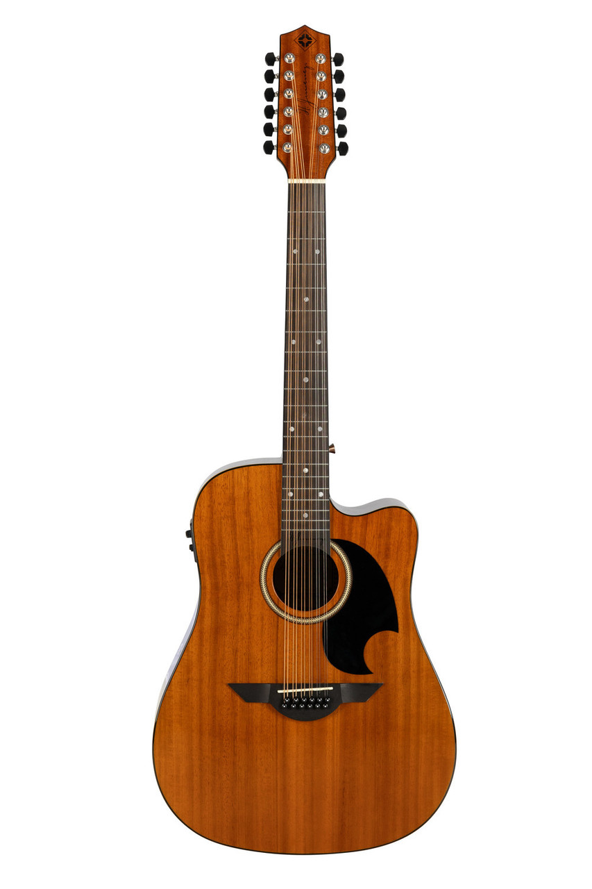 H. Jimenez Glossy Guitarra Doble 12-String Cutaway Electric - Glossy Natural Mahogany w/ Hardwood Case (LGD1-CENM) | Musician Madness