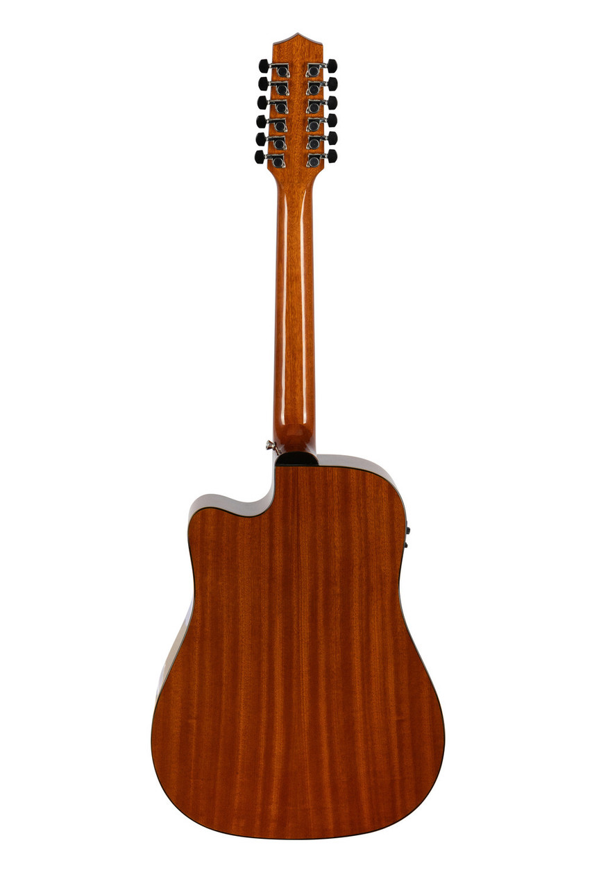 H. Jimenez Glossy Guitarra Doble 12-String Cutaway Electric - Glossy Natural Mahogany w/ Hardwood Case (LGD1-CENM) | Musician Madness