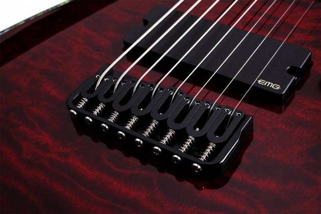 schecter hellraiser c-8, c8 black cherry guitar, 8-string metal guitar, emg active pickup guitar, extended range electric guitar, schecter hellraiser 8 string, 103, musician madness