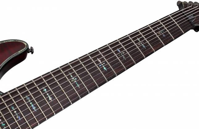 schecter hellraiser c-8, c8 black cherry guitar, 8-string metal guitar, emg active pickup guitar, extended range electric guitar, schecter hellraiser 8 string, 103, musician madness