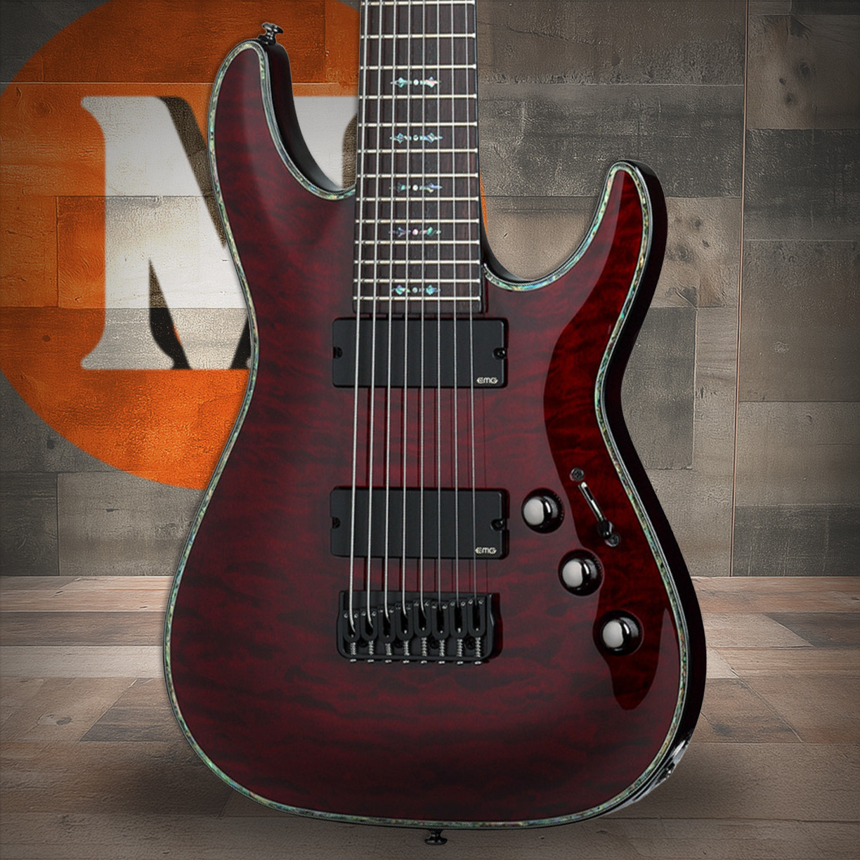 Schecter Hellraiser C-8 Electric Guitar - Black Cherry (103) | Musician Madness