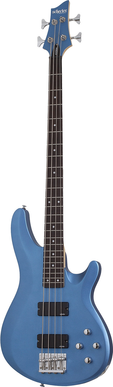 Schecter C-4 Deluxe Electric Bass - Satin Metallic Light Blue (585) | Musician Madness