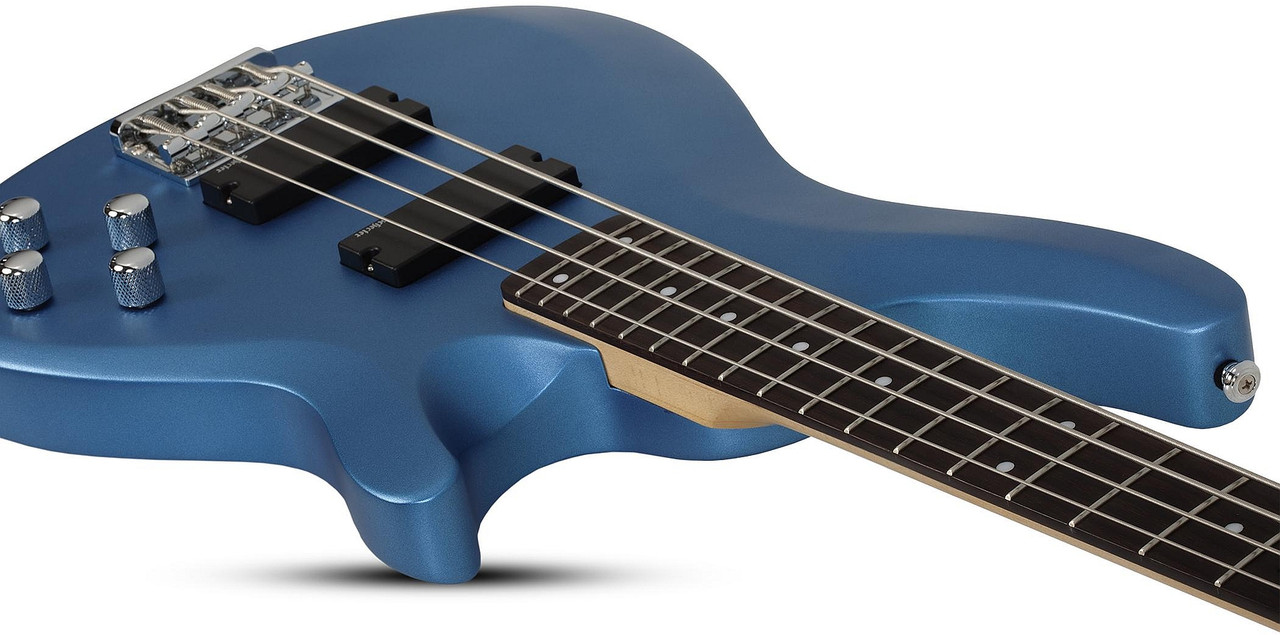 Shop the Schecter C-4 Deluxe Electric Bass in Satin Metallic Light Blue (585) at Musician Madness. Smooth playability, punchy tone, and modern style.