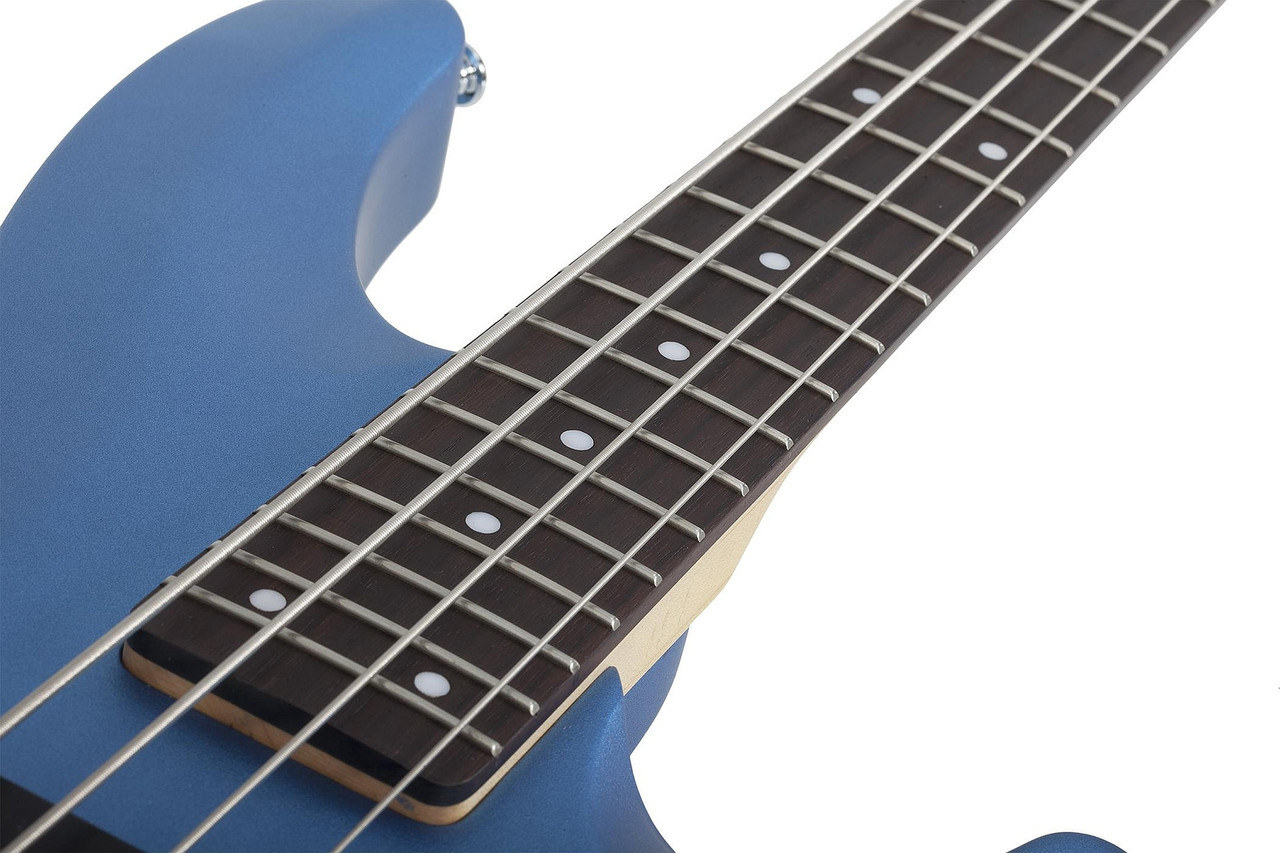 Shop the Schecter C-4 Deluxe Electric Bass in Satin Metallic Light Blue (585) at Musician Madness. Smooth playability, punchy tone, and modern style.