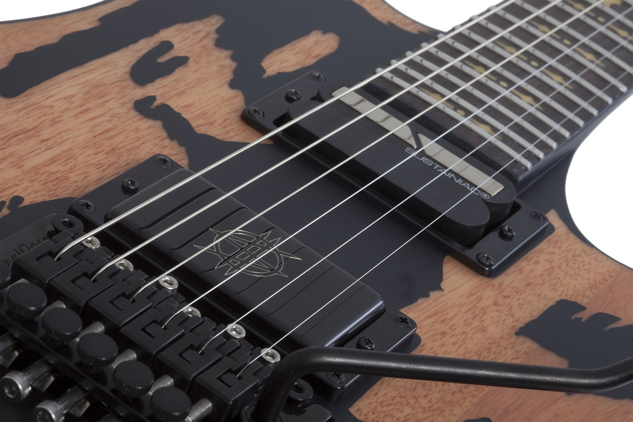 Shop the Schecter Synyster Custom-S Distressed Electric Guitar in Distressed Satin Black (1749) at Musician Madness. Signature style, aggressive tone, and road-worn vibe.