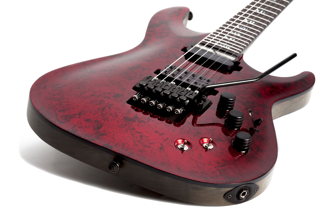 Shop the Schecter C-1 FR S Apocalypse Electric Guitar in Red Reign (3057) at Musician Madness. Sustainiac power, Floyd Rose performance, and aggressive Apocalypse tone.