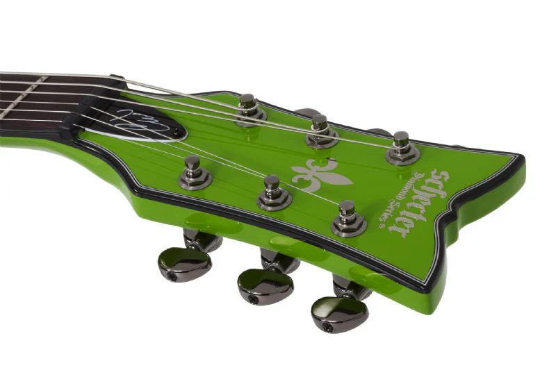 Shop the Schecter Kenny Hickey Solo-6 EX S Electric Guitar in Steele Green (379) at Musician Madness. Signature tone, aggressive styling, and stage-ready performance.