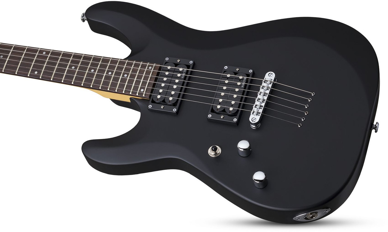 Schecter C-6 Deluxe Left-Handed Electric Guitar - Satin Black (433) | Musician Madness
