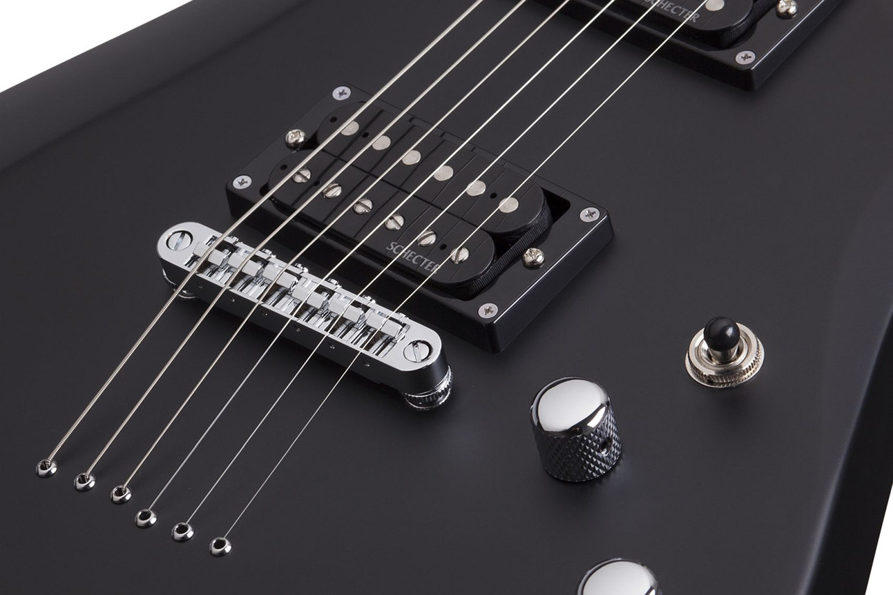 Schecter C-6 Deluxe Left-Handed Electric Guitar - Satin Black (433) | Musician Madness