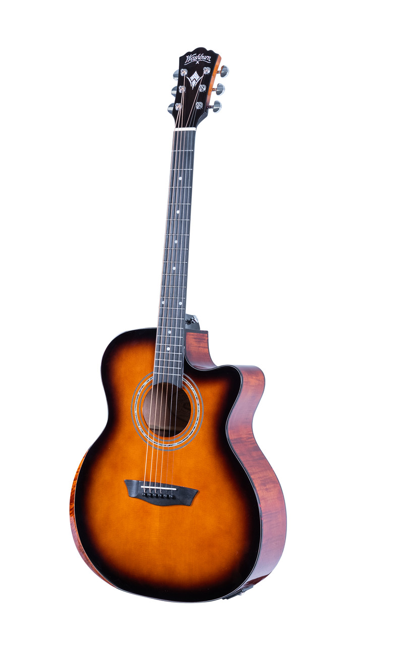 Washburn WCG10CE Comfort Series Grand Auditorium Cutaway Acoustic Electric Guitar - Desert Sunset (WCG10CE-U) | Musician Madness