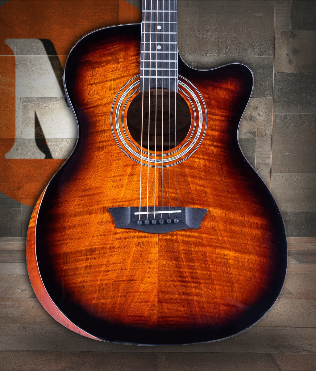 Shop the Washburn WCG12FCE Comfort Series Grand Auditorium Cutaway Acoustic Electric Guitar in Cognac Sunburst (WCG12FCE-U) at Musician Madness. Comfortable body shape, rich tone, and stage-ready electronics.