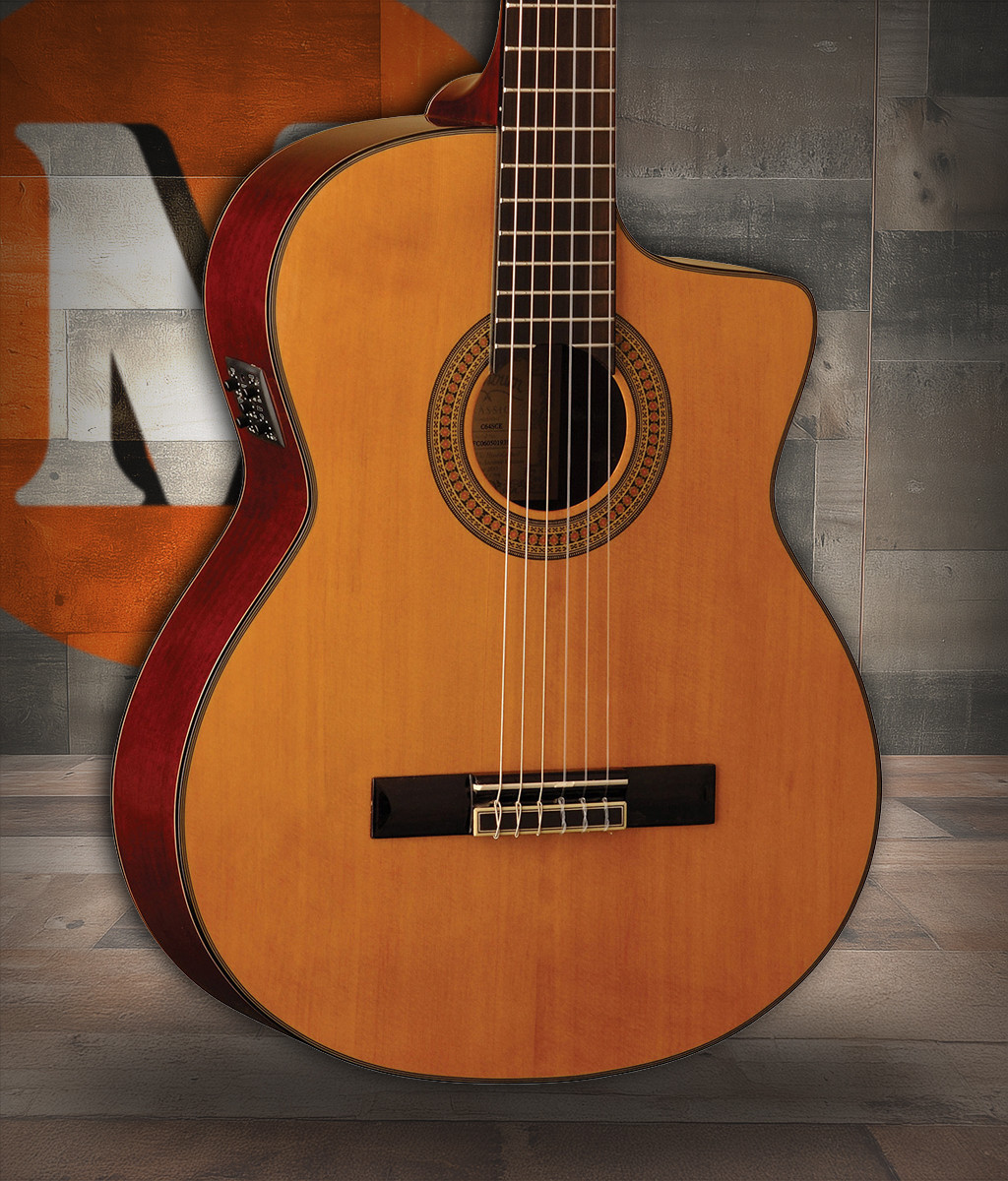 Washburn C64SCE Classical Cutaway Acoustic Guitar - Natural (C64SCE-A-U) | Musician Madness