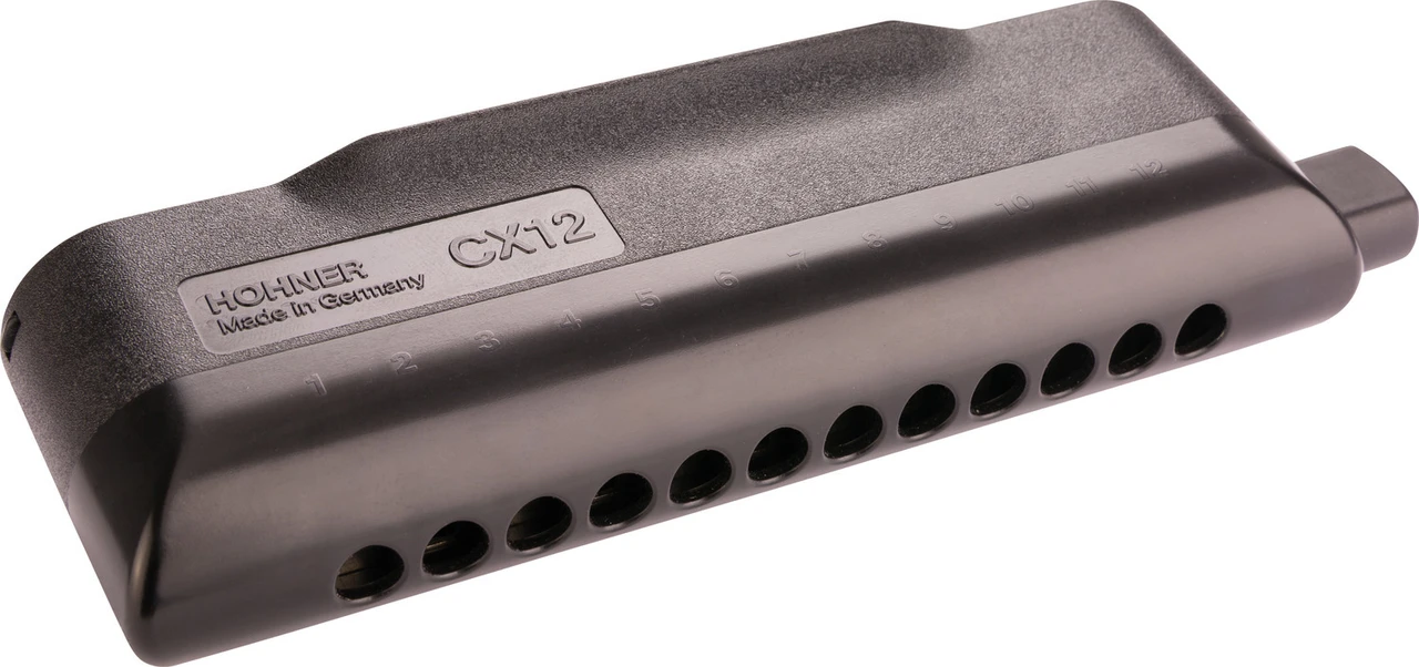 Hohner CX-12 Black Tenor-Tuned Chromatic Harmonica - Key of Tenor C (7545T-C) | Musician Madness
